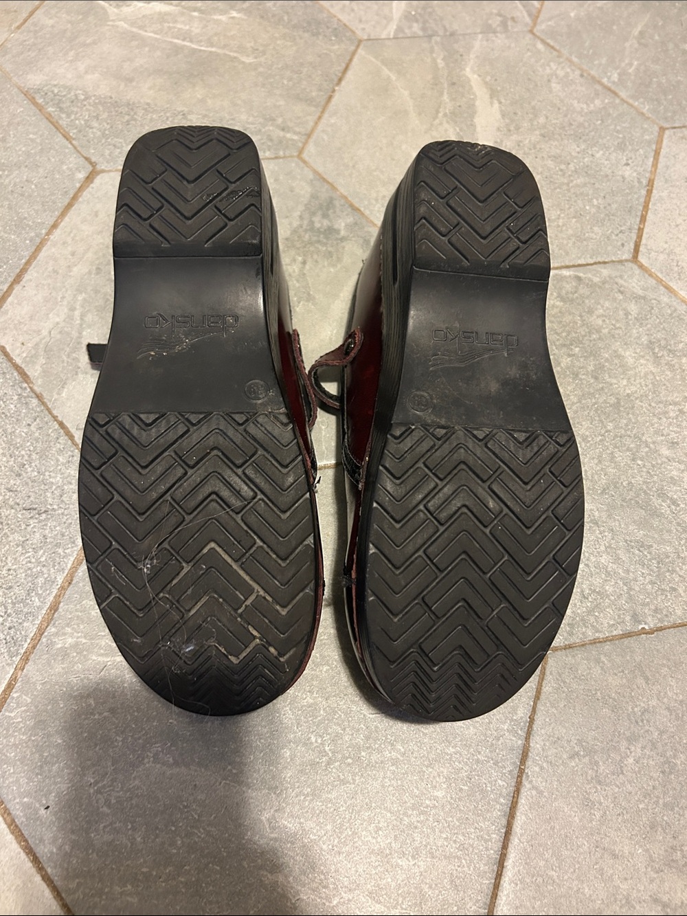 Women’s Dansko Mary Jane Comfort Clogs - Burgundy - Picture 4 of 5